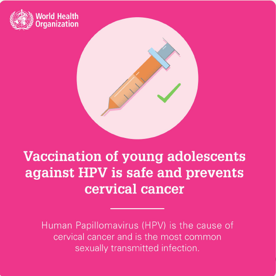 WHO HPV vaccination poster