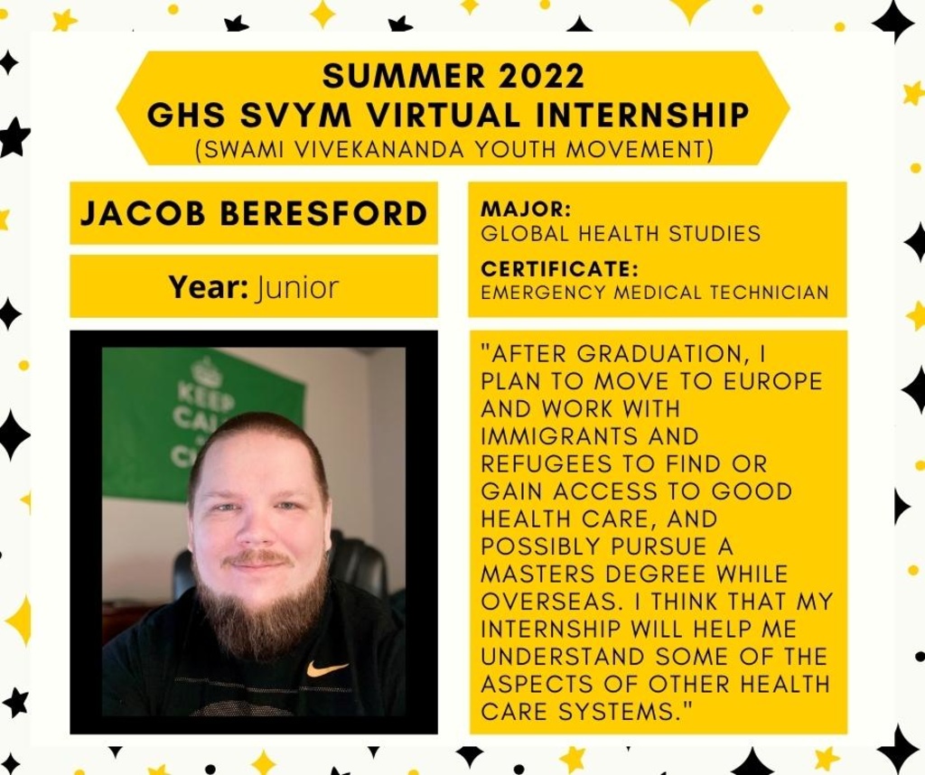 Jacob Beresford - Summer 2022 GHS SVYM Virtual Internship