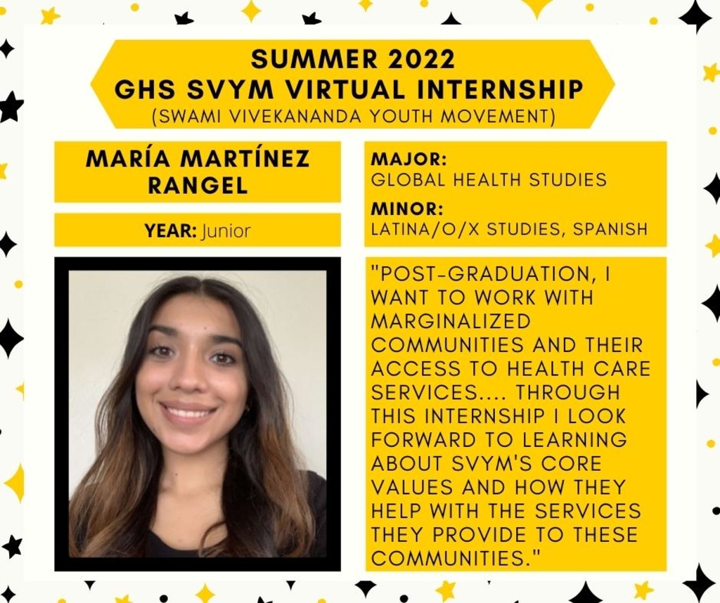Maria Martinez Rangel - Summer 2022 GHS SVYM Virtual Internship