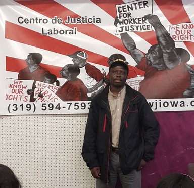 Global Health Studies student volunteering with Center for Worker Justice