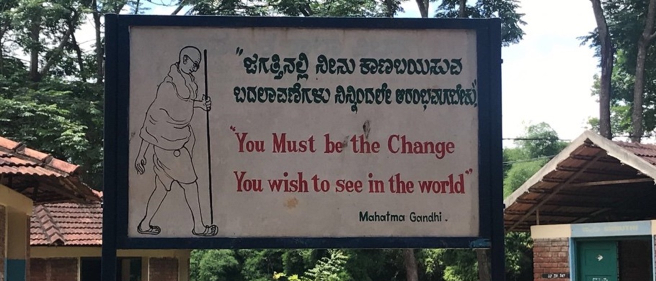 Gandhi sign at SVYM 